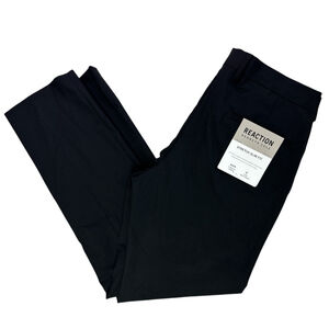 KENNETH COLE REACTION Slim Fit Flat Front Stretch Dress Pants Black 34 x 30